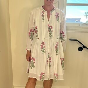 Madison Mathews Block Print Dress